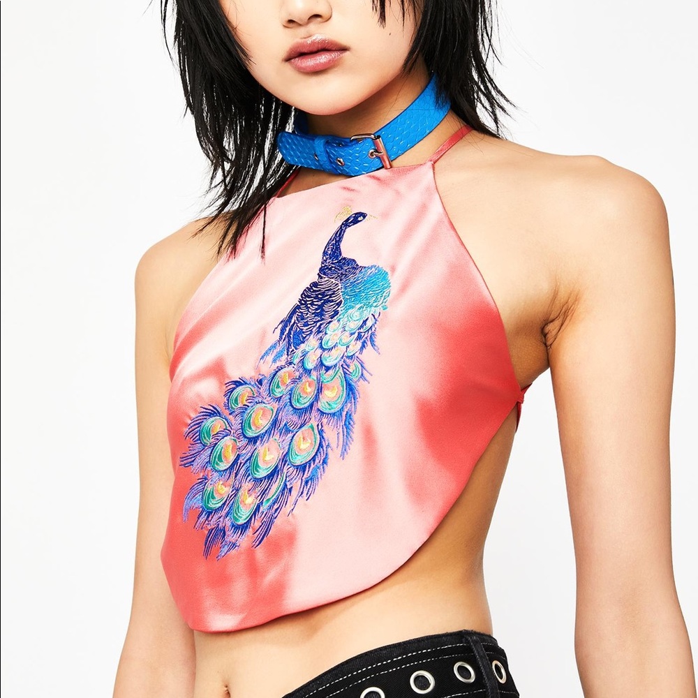 Dolls Kill Peacocks Silk top